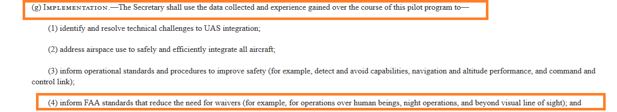 Increase in approval rates of BVLOS waivers, Part 107 waivers due to FAA Reauthorization Bill 